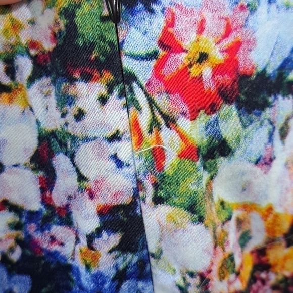 Andrea Jovine Women's Size 8 A Line Floral Mini Skirt Lined Cotton Spandex NEW - Picture 6 of 8